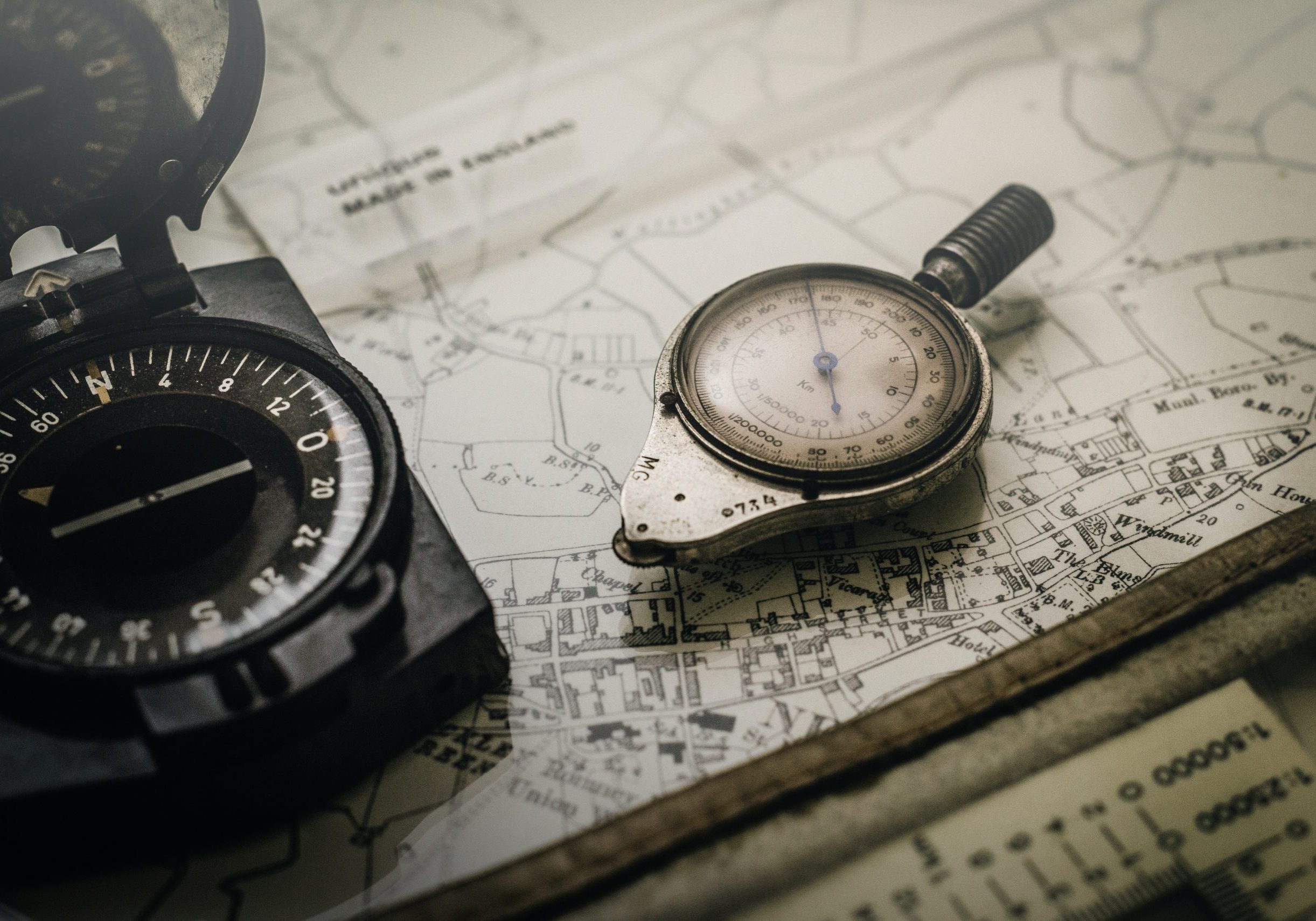 A map and compass